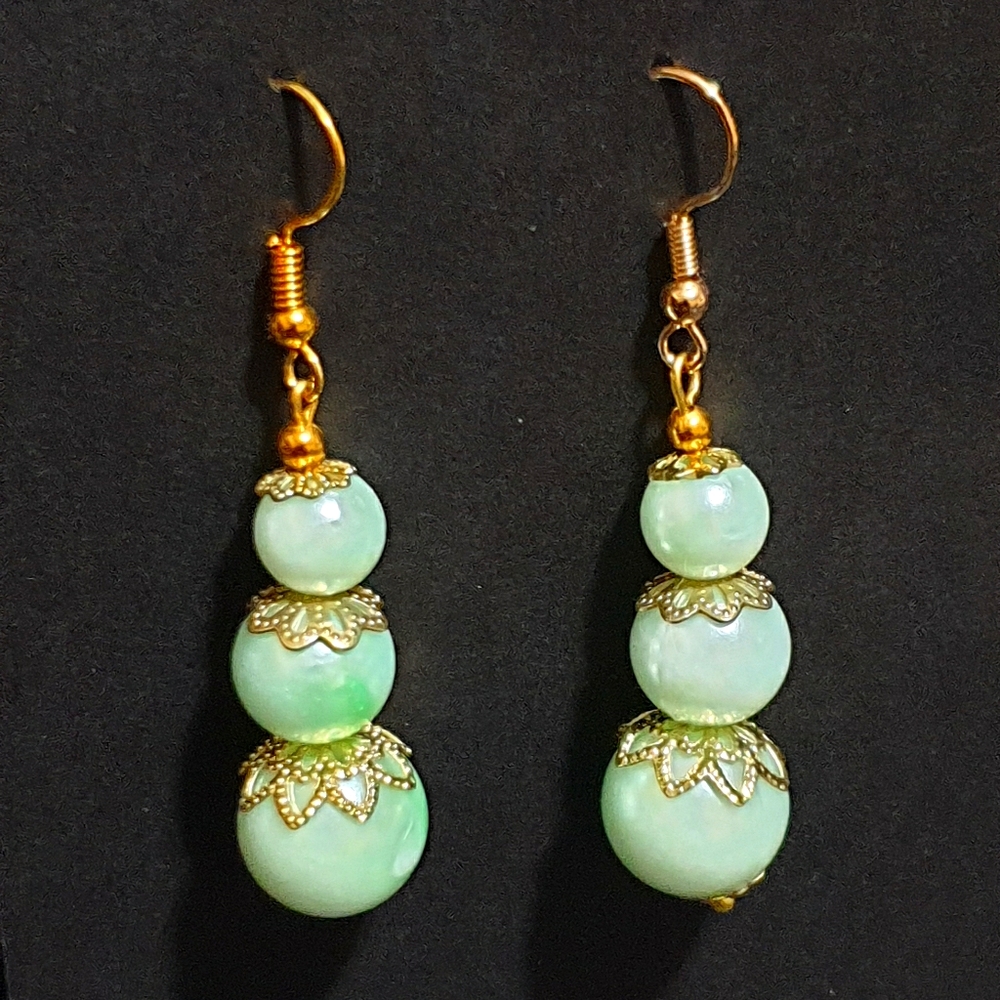 Handmade teal pearls